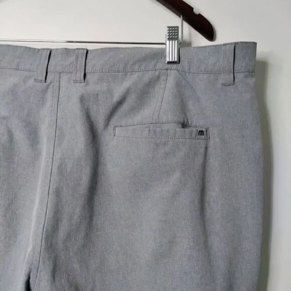 Travis Mathew Gray Stretch Performance Golf‎ Resort Preppy Beach Shorts Men 40